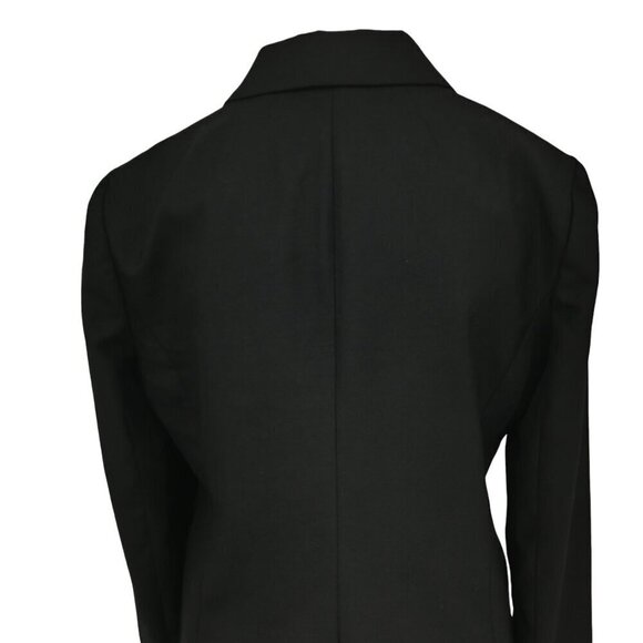 J Crew Factory Black Lightweight Wool Blazer Size 6 Lined Jacket Career 2 Button - Picture 9 of 13